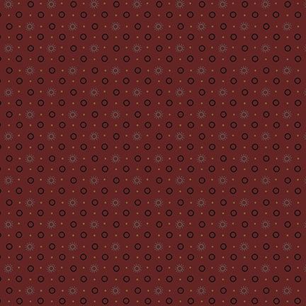 Henry Glass &amp; Co. Scraps of Kindness by Kim Diehl Sunbursts Q 673 88 Cranberry