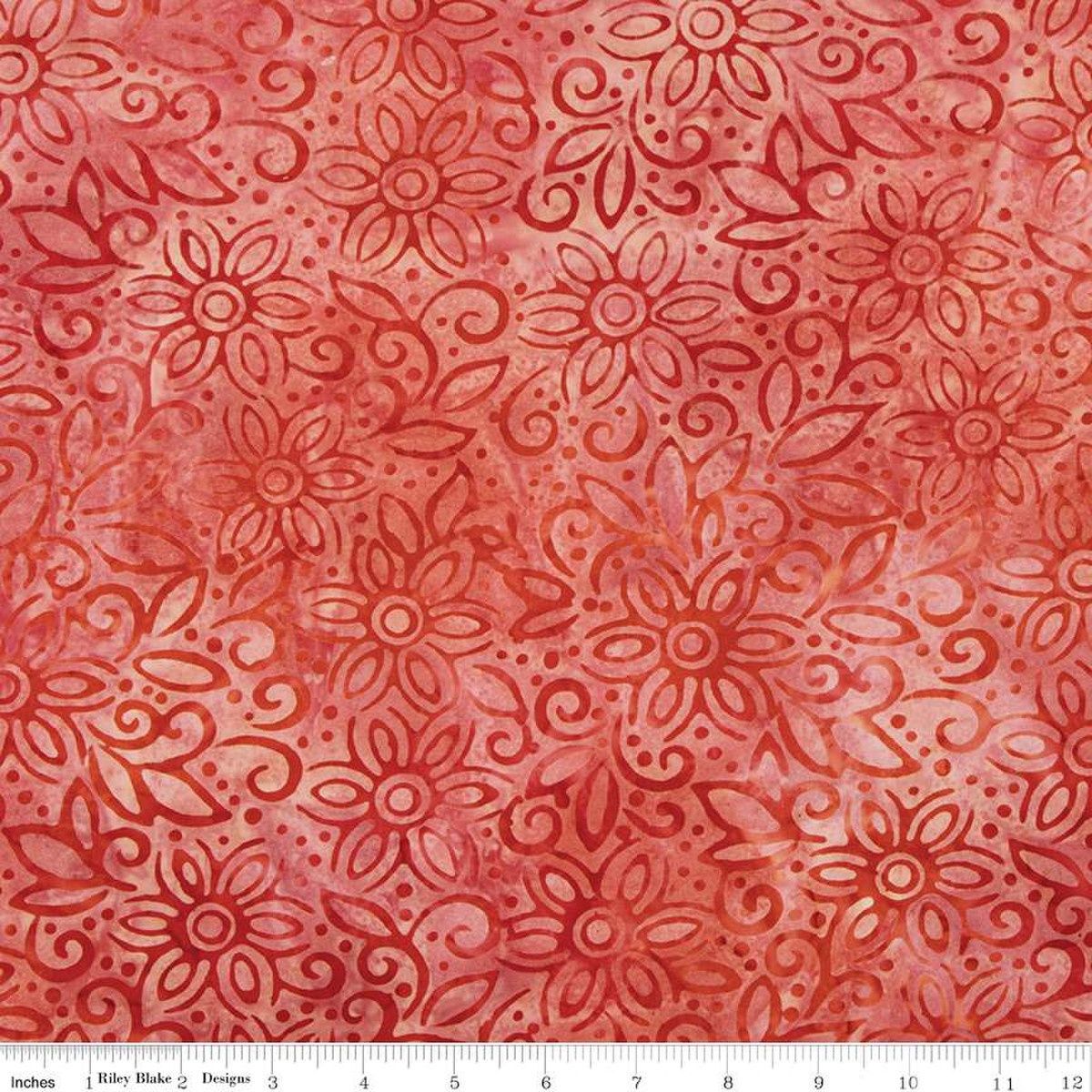 Riley Blake Designs Expressions Batiks That Summer Feelin&#39; BTAP1196 Strawberry Ice
