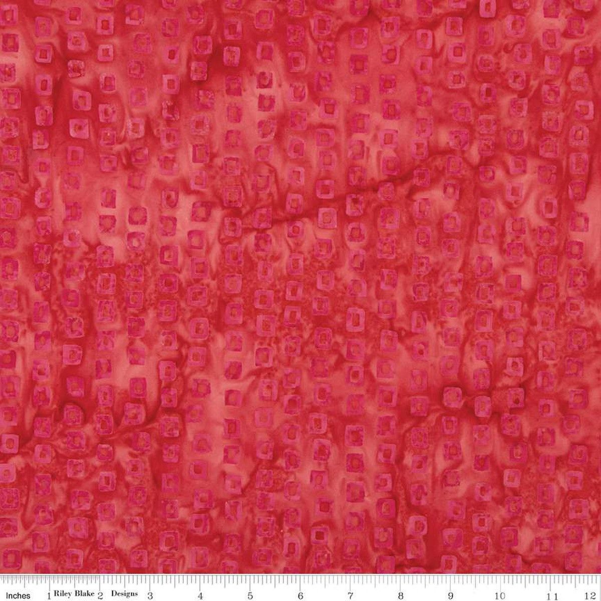 Riley Blake Designs Expressions Batiks That Summer Feelin&#39; BTHH1198 Fiery Rose