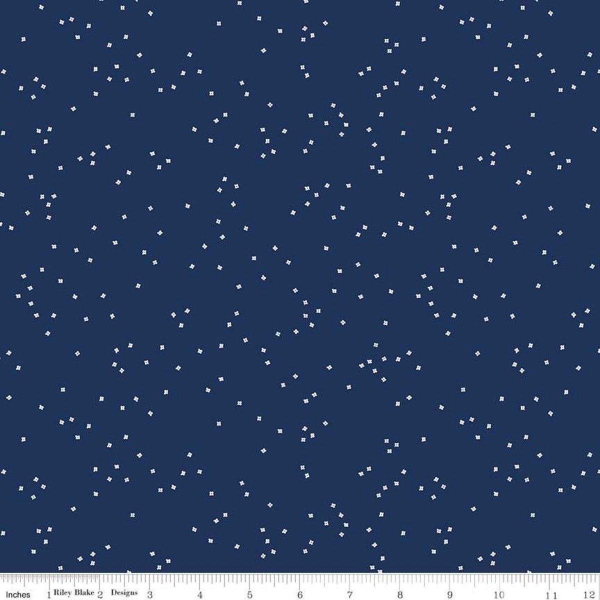 Riley Blake Designs Blossoms in Color C715-Navy