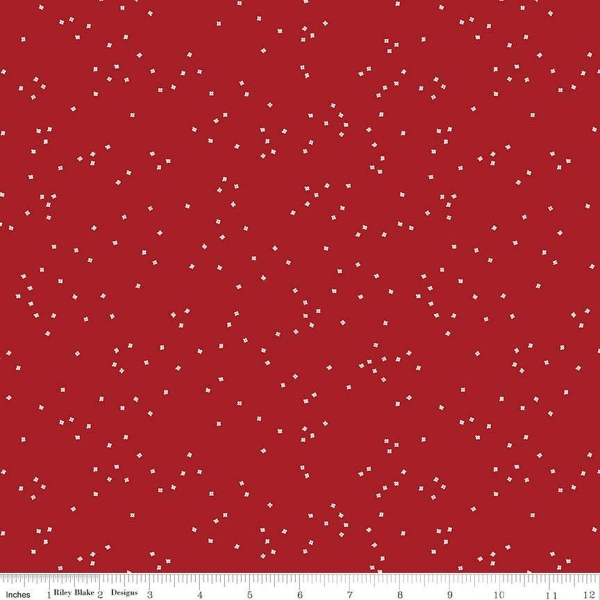 Riley Blake Designs Blossoms in Color C715-Barn Red