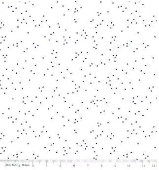 Riley Blake Designs Blossoms on White C730 Navy
