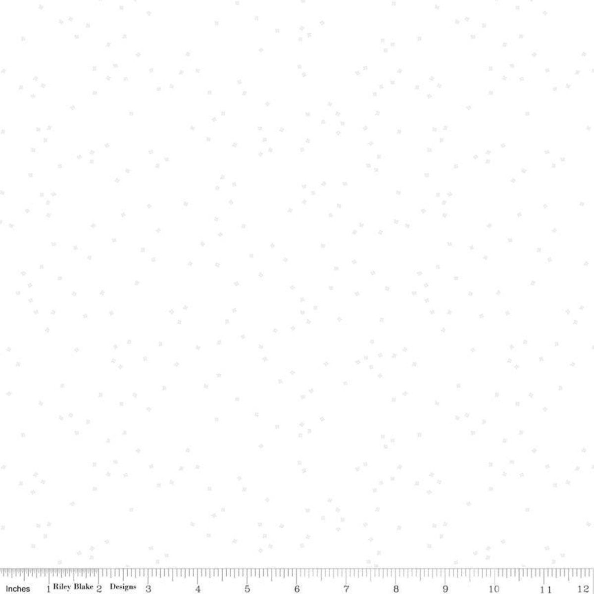 Riley Blake Designs Blossoms Tone on Tone C725 WHITE