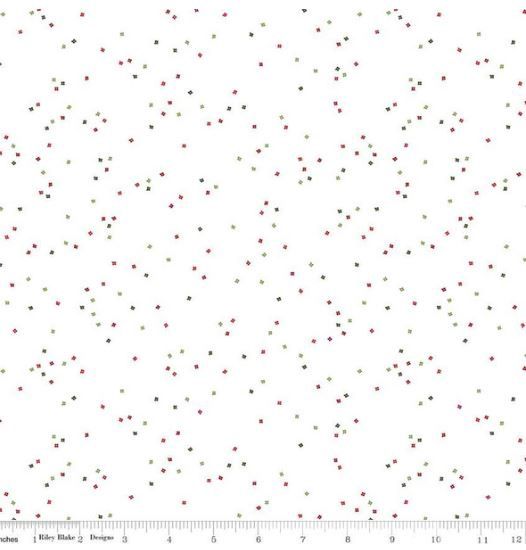 Riley Blake Designs Blossoms on White C730 SantaClaus