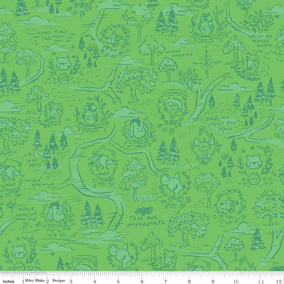 Riley Blake Designs 100 Aker Woods C15171-Green