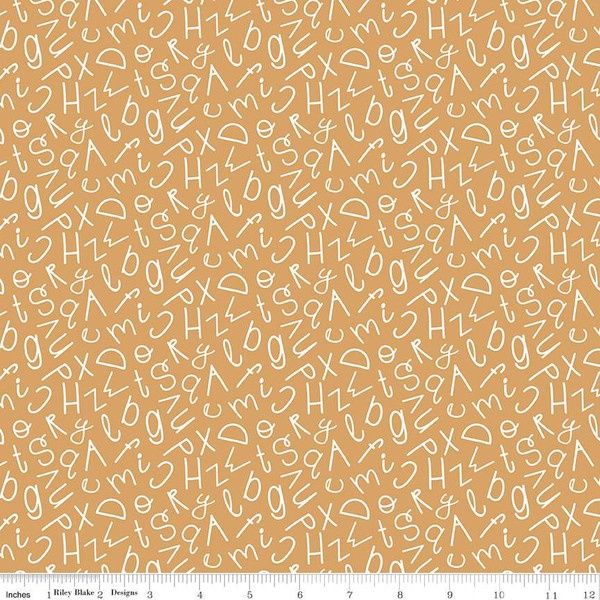 Riley Blake Designs Alphabet Zoo C14093 Gold