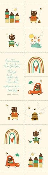 Riley Blake Designs Bumble &amp; Bear Panel P12679 Panel