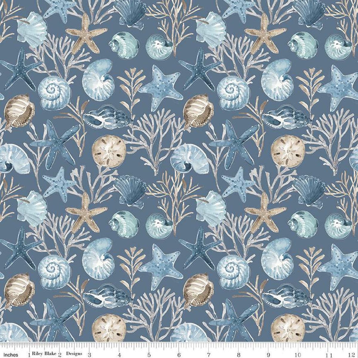 Riley Blake Designs Blue Escape Coastal C14511 Colonial