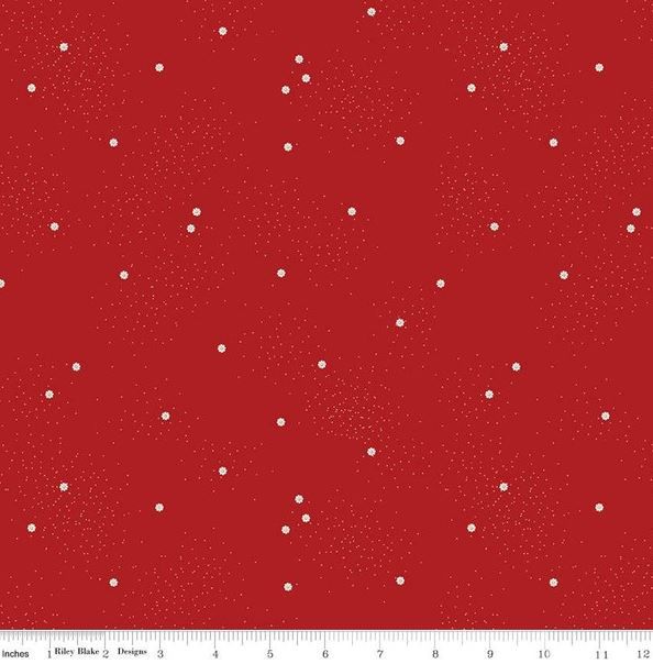 Riley Blake Designs Dainty Daisy C665 Barn Red