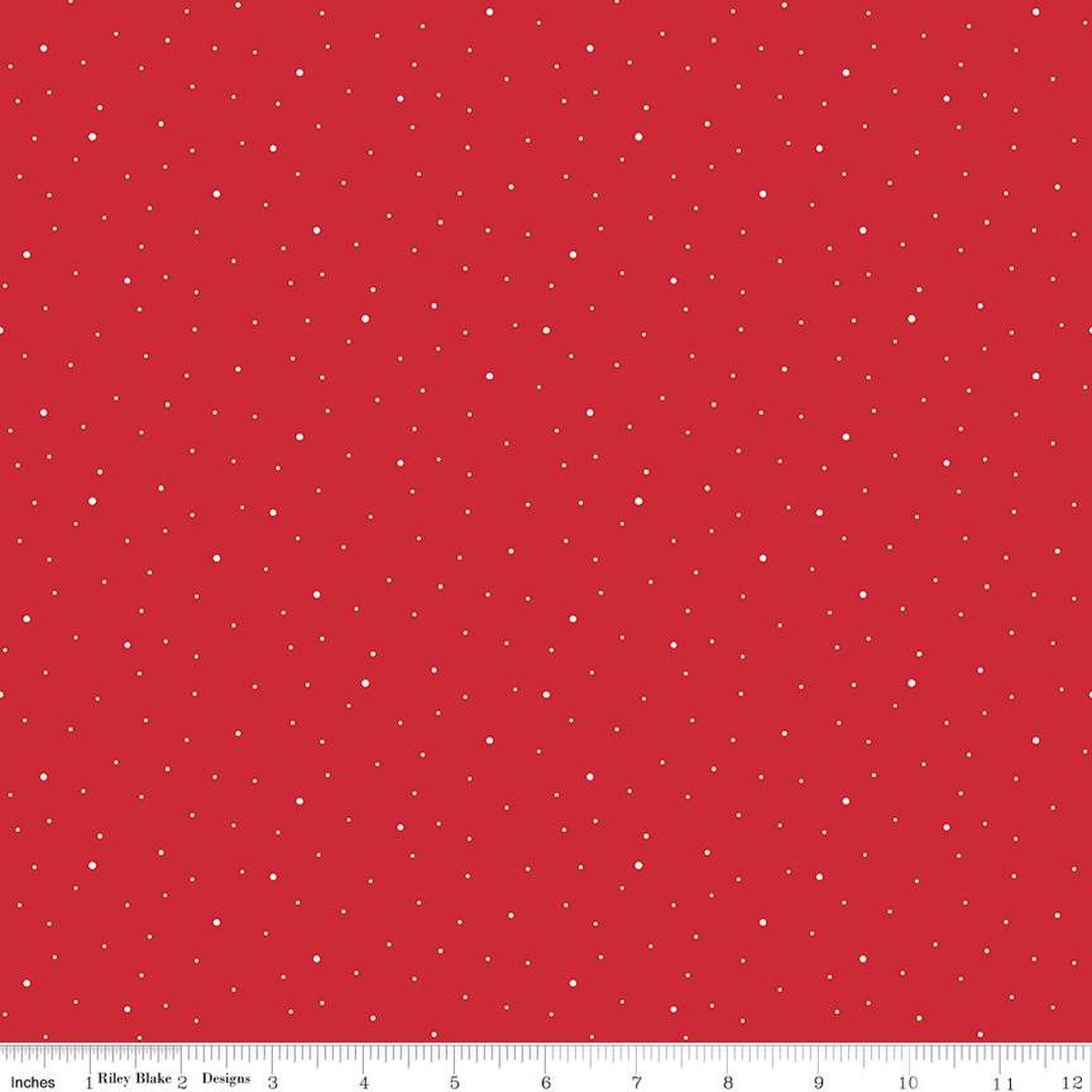Riley Blake Designs Dapple Dot C640 Rileyred