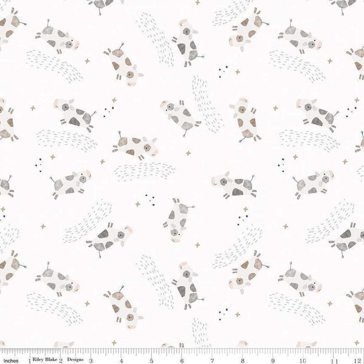 Riley Blake Designs Till the Cows Come Home Flannel F16111-Cloud