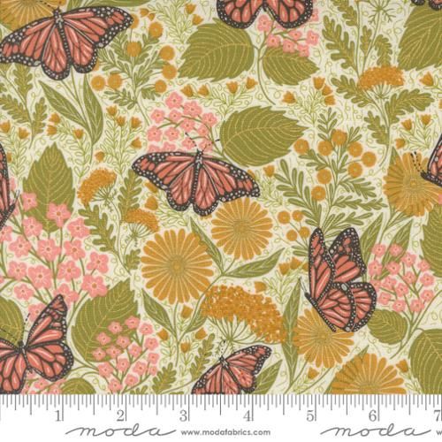 Moda Fabrics Bee Garden 48412 12M Metallic Ivy