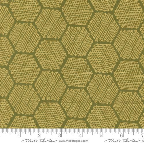 Moda Fabrics Bee Garden 48416 12M Metallic Ivy