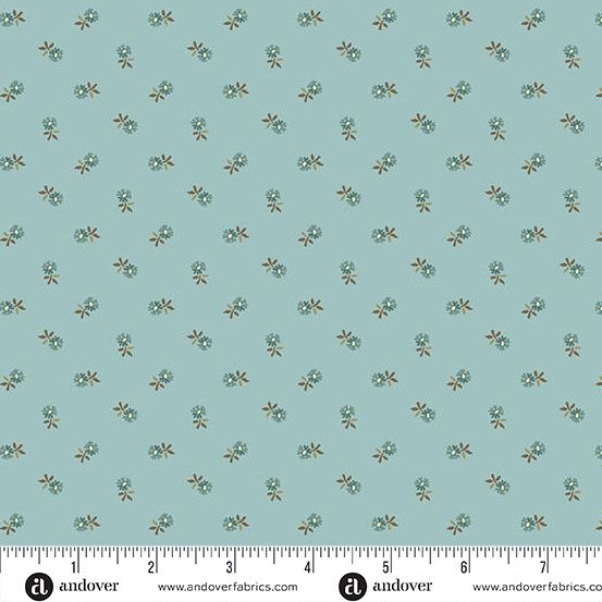 Andover Fabrics Dahlia  A-1383-LB Sky Blue