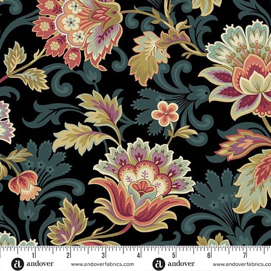 Andover Fabrics Dahlia A-1372-K Dusk