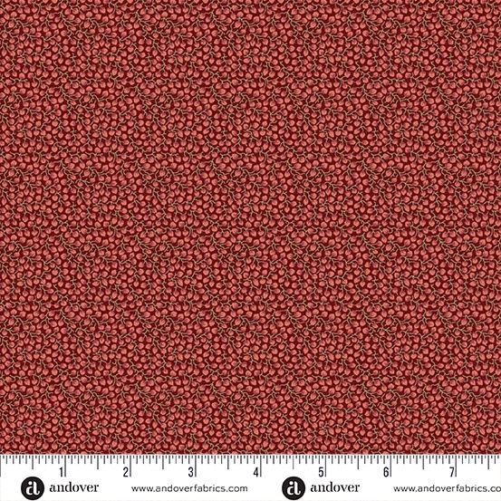 Andover Fabrics Dahlia  A-1382-R Pomegranate