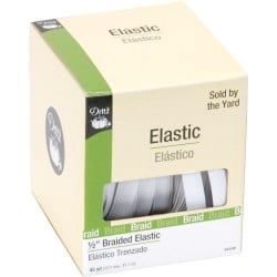 Braided Elastic 1/2 &quot; DRI9432W White