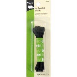 Braided Elastic 1/8 &quot; DRI9329B Black