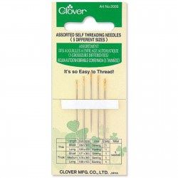 Clover Self Threading Needles Assorted Sizes, 5ct CLO2006