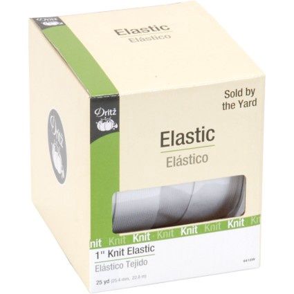 Knit Elastic 1&quot;  DRI9418W White