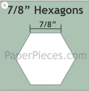 Paper Pieces 7/8&quot; Hexagon Papers 100 Count HEX078S