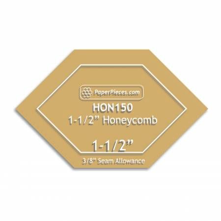 Paper Pieces Acrylic Template 1 1/2&quot; Honeycomb HON150 038