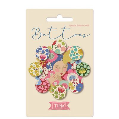 Tilda Wallflower Buttons TIL400070 Red/Green