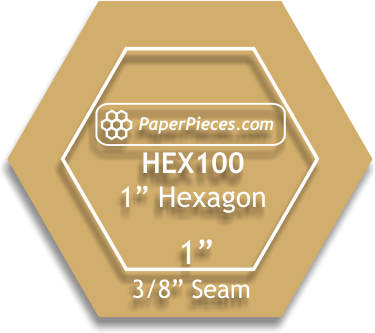 Paper Pieces 1&quot; Hexagon Template HEX100-038