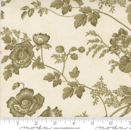 Moda Fabrics 3 Sisters Meadow Greens 44360 32 Porcelain