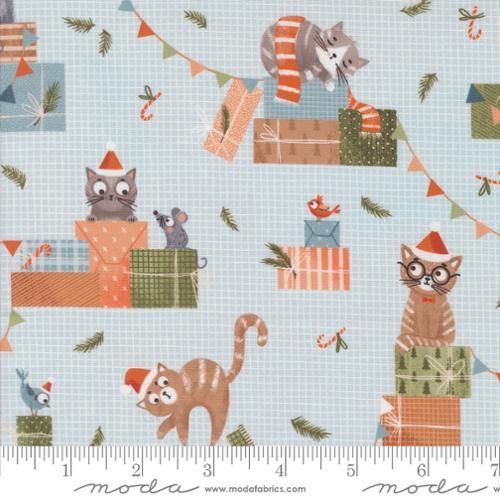 Moda Fabrics Purrfect Christmas 39040 12 Frost