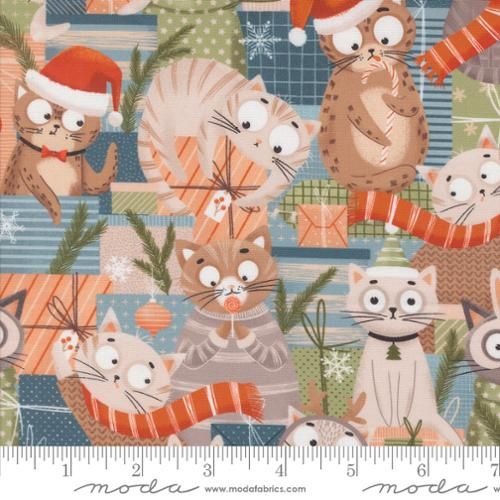 Moda Fabrics Purrfect Christmas 39048 11 Multi