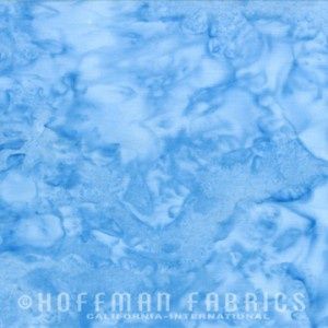 Hoffman Fabrics 1895 Watercolors Batik 1895 451 Cornflower