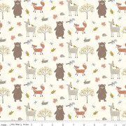 Riley Blake Designs Flannel Woodland Creatures F16023-Cream