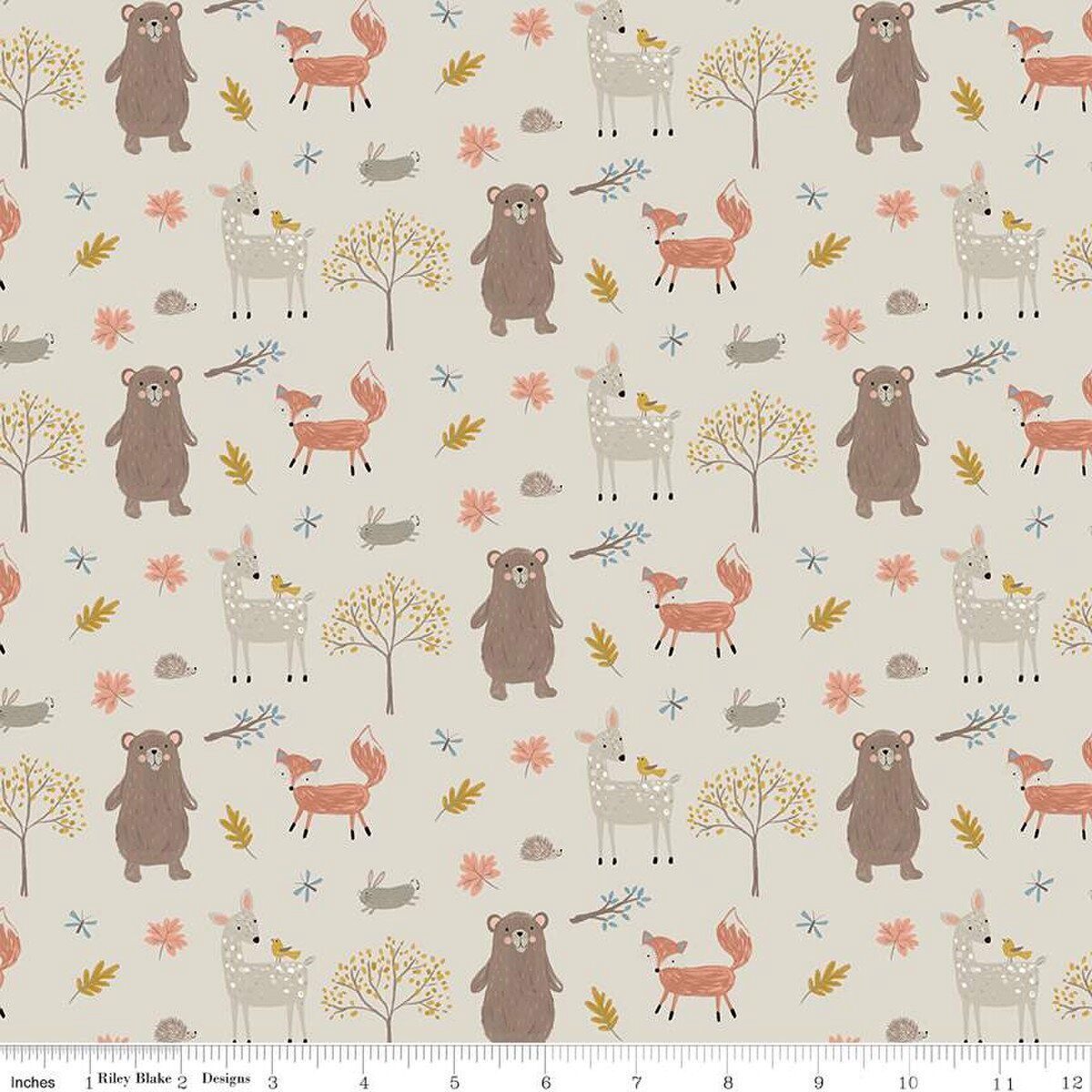 Riley Blake Designs Flannel Woodland Creatures F16023-Taupe
