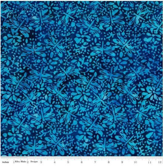 Riley Blake Designs Expressions Batiks Tjaps BTCB1014 Marine Blue