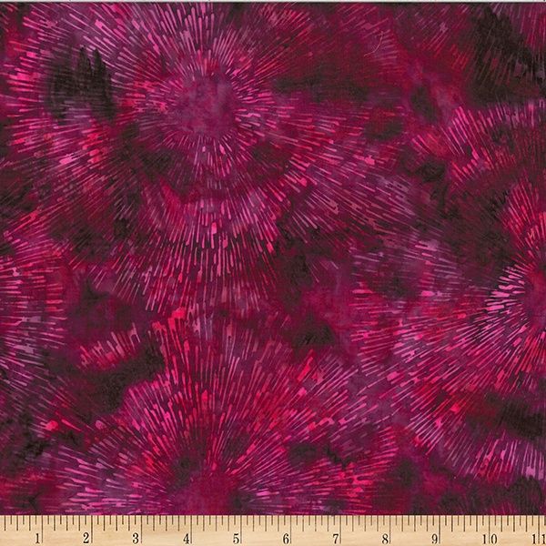Hoffman Fabrics Bali Batik Burst W2595 38 Burgundy