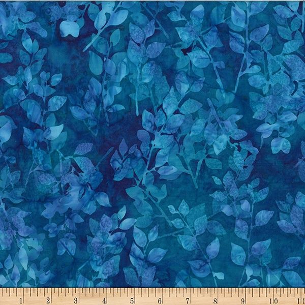Hoffman Fabrics Bali Batik Leaves W2585 549 Celestials
