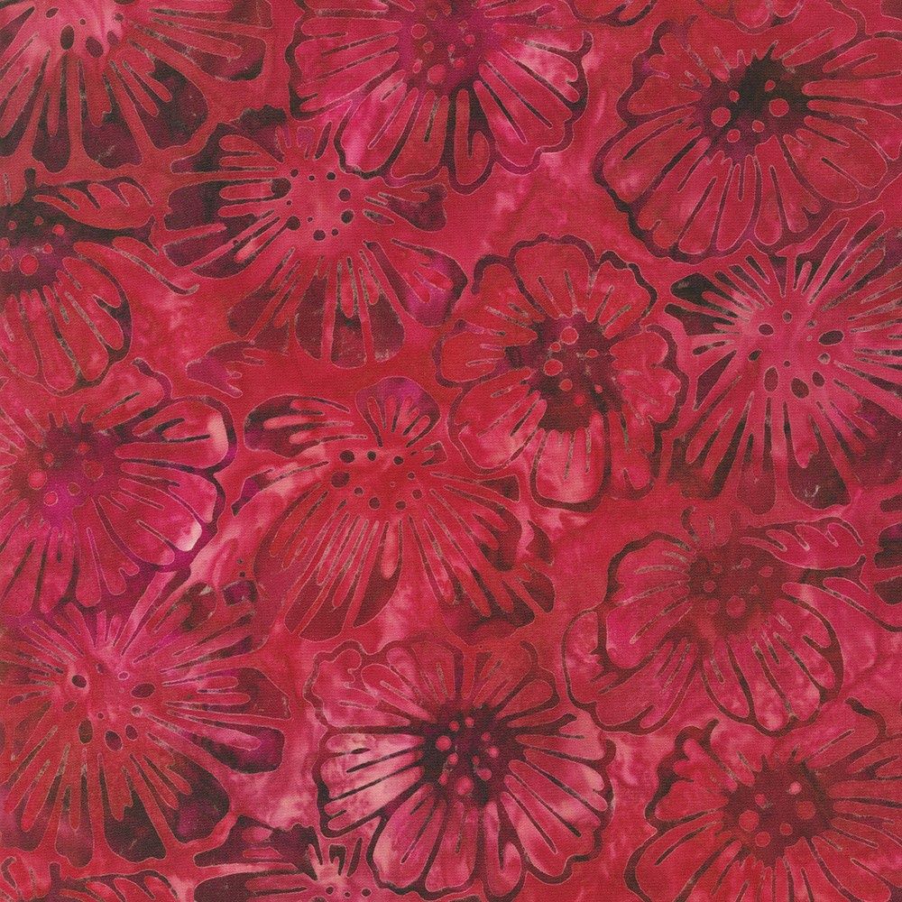 Robert Kaufman Fabrics Artisan Batiks: Sunrise Blossoms AMD 21628 93 Scarlet