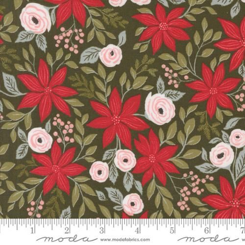 Moda Fabrics Berry and Pine 5240 13 Wintergreen