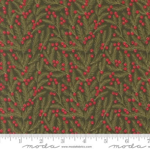 Moda Fabrics Berry and Pine 5243 13 Evergreen