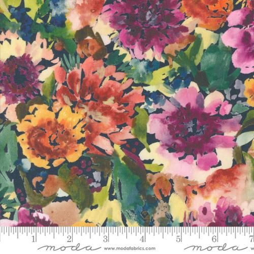 Moda Fabrics Floribunda 39803 12 Midnight