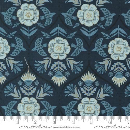 Moda Fabrics Folk &amp; Lore 45604 25 Peacoat