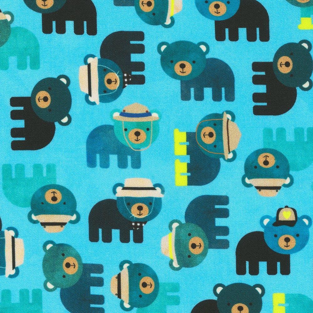 Robert Kaufman Fabrics Campground Critters AAKD-22782-73 Lake
