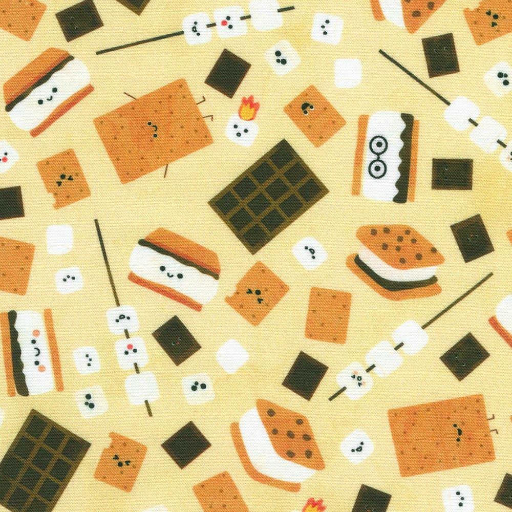 Robert Kaufman Fabrics Campground Critters AAKD-22785-14 Natural