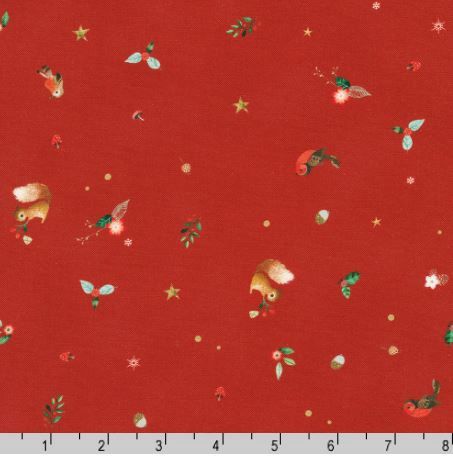 Robert Kaufman Fabrics Festive Fauna AHPD-23047-91 Crimson
