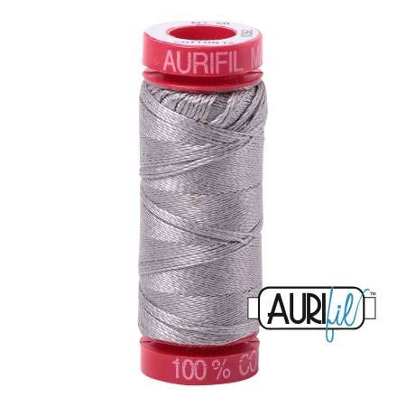 Aurifil 12 wt Cotton Thread 54 yds MK12SP50 2620 Stainless Steel