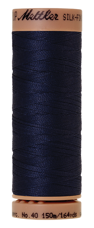 Mettler Silk Finish 40 wt Cotton Thread 164 Yds 9136-0825 Navy
