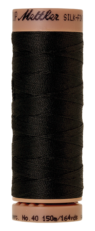 Mettler Silk Finish 40 wt Cotton Thread 164 Yds 9136-4000 Black