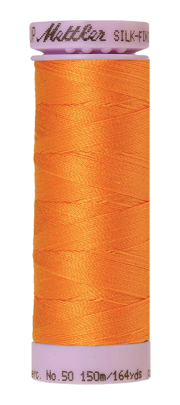Mettler Silk Finish 50 wt Cotton Thread 164 Yds 9105-0122 Pumpkin