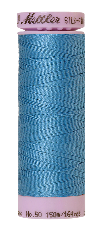 Mettler Silk Finish 50 wt Cotton Thread 164 Yds 9105-0338 Reef Blue